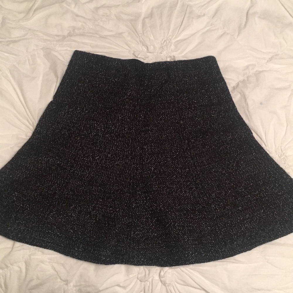 LOFT Navy Tweed Miniskirt